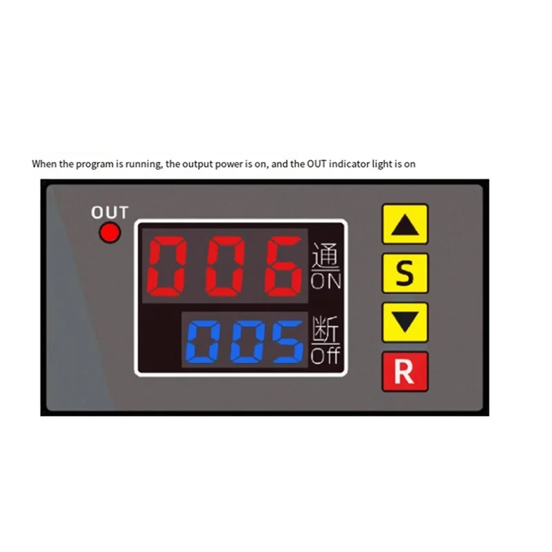 AS94-T3231 Digital Time Delay Relay Multifunction LED Display Cyclic Timing Control Switch Adjustable Timing Relay,B Durable