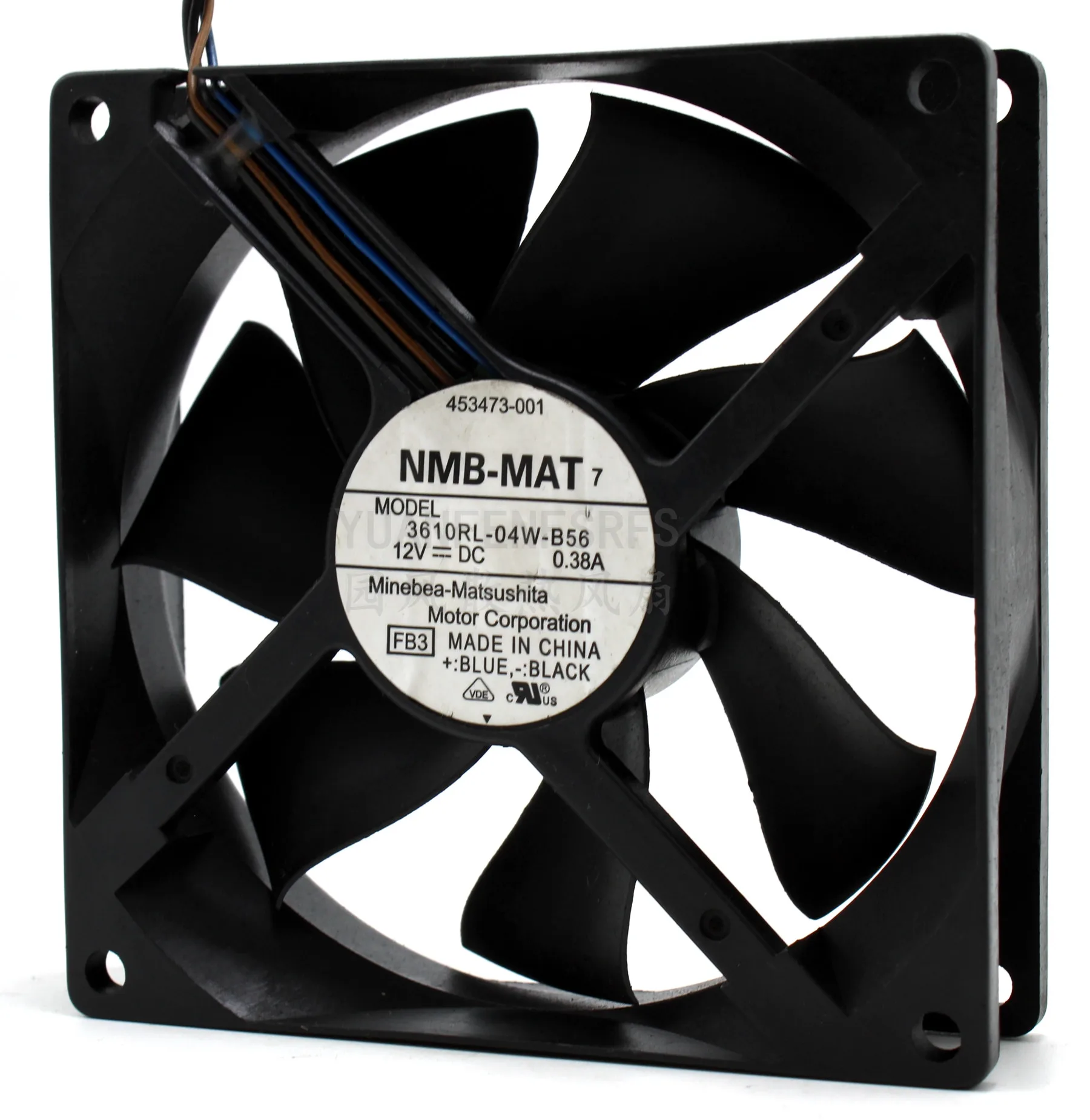 NMB 3610RL-04W-B56 FB3 DC 12V 0.38A 90x90x25mm ventilador de refrigeración de servidor de 4 cables