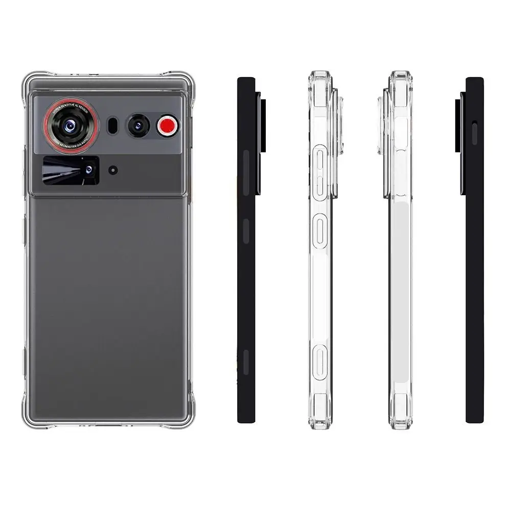 

TPU Phone Case Shockproof Scratch-proof Back Cover Clear Air Cushion Anti-fall Protective Shell for Nubia Z80 Ultra 5G Daily Use