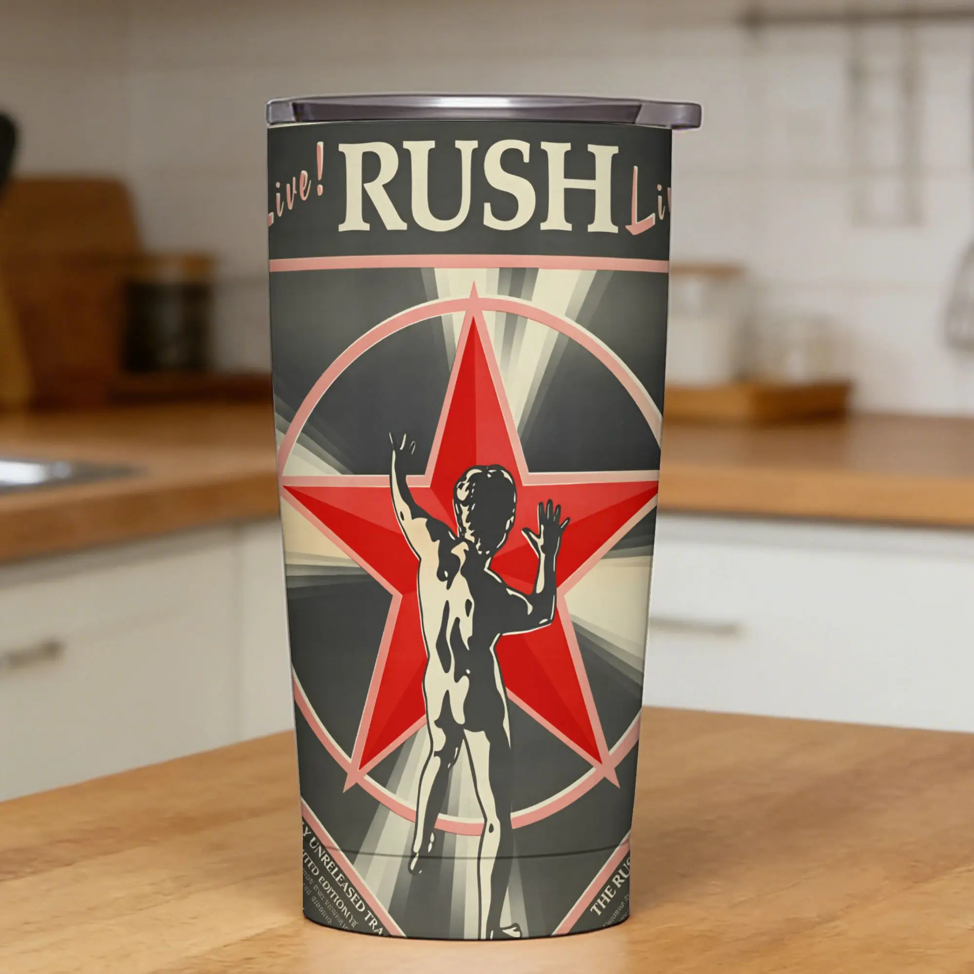 Stainless Steel Tumbler Rush Band Coffee Mug  Heat Preservation Hot Drinks Travelist Car Mugs,