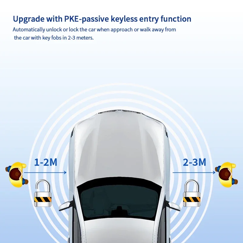EASYGUARD Universal EC002-NFC PKE รถระบบ Passive Keyless Entry & รีโมทเครื่องยนต์ Start Push Start ปุ่ม