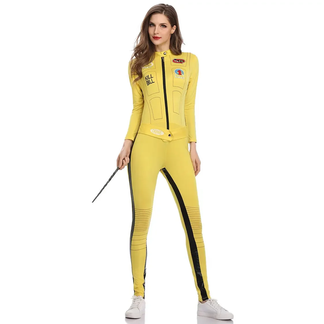 Beatrix Kiddo Cosplay Costume Kung Fu Jumpsuit for Women Halloween Carnival Mardi Gras Costumes