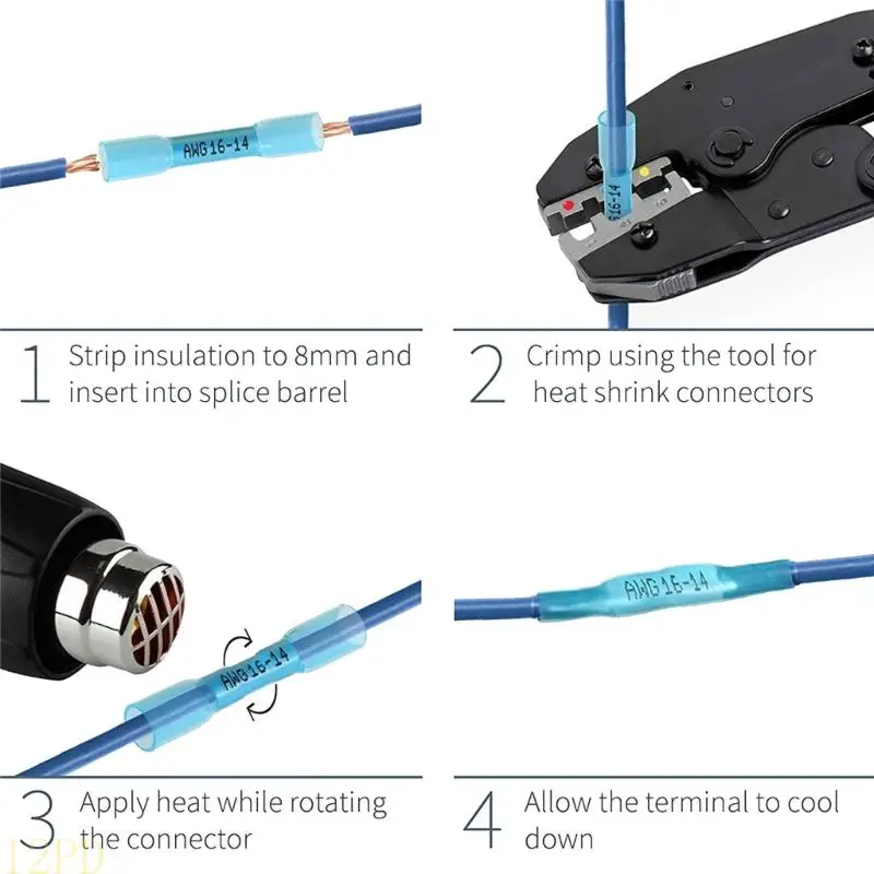 12PD Reusable Heats Shrink Splices Terminals Corrosion Resistant For Machine Equipment Wiring