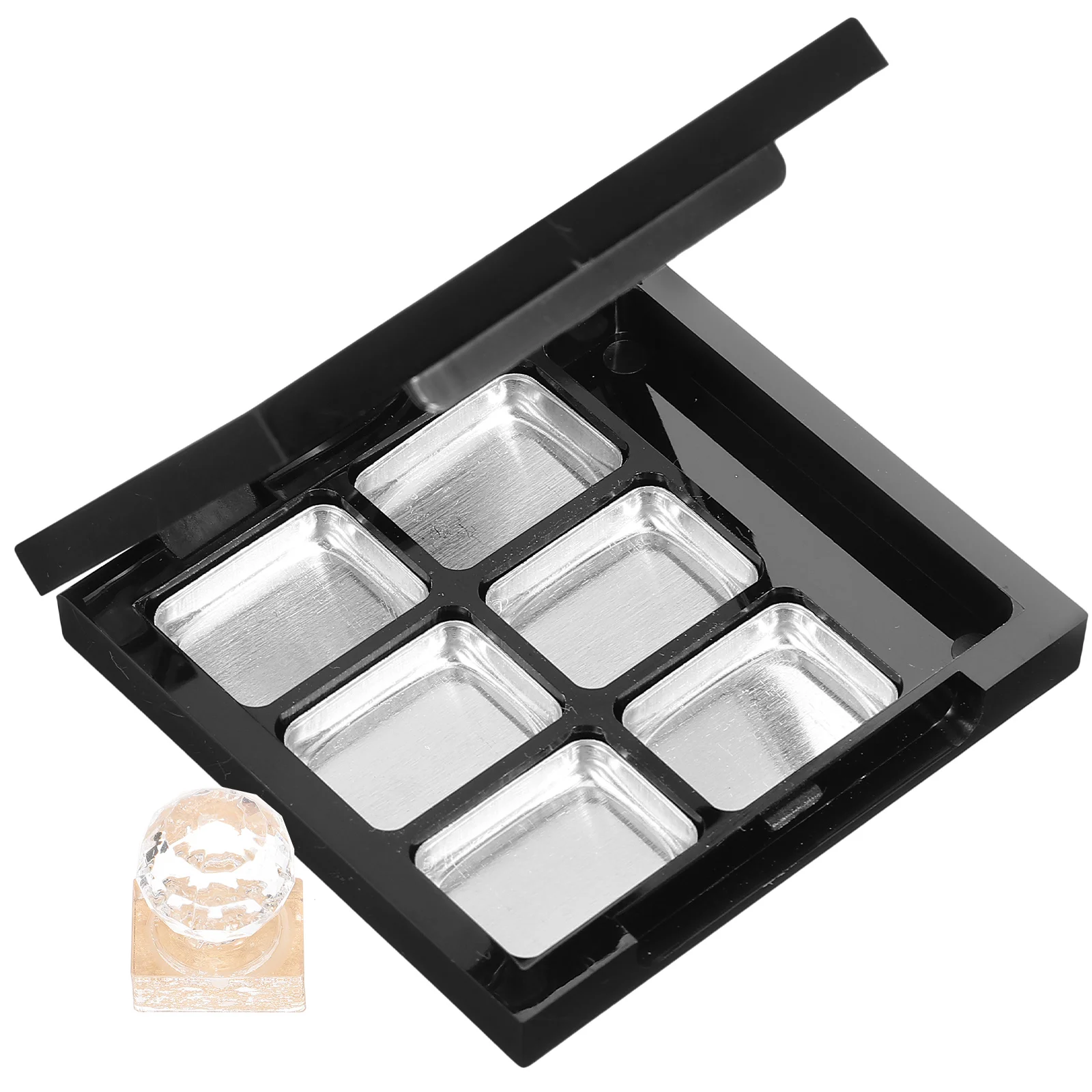 

1Set Compact Empty Eyeshadow Case Mirror Inside Refillable Cosmetics Container Multi Grid DIY Makeup Pallet Travel Use Female