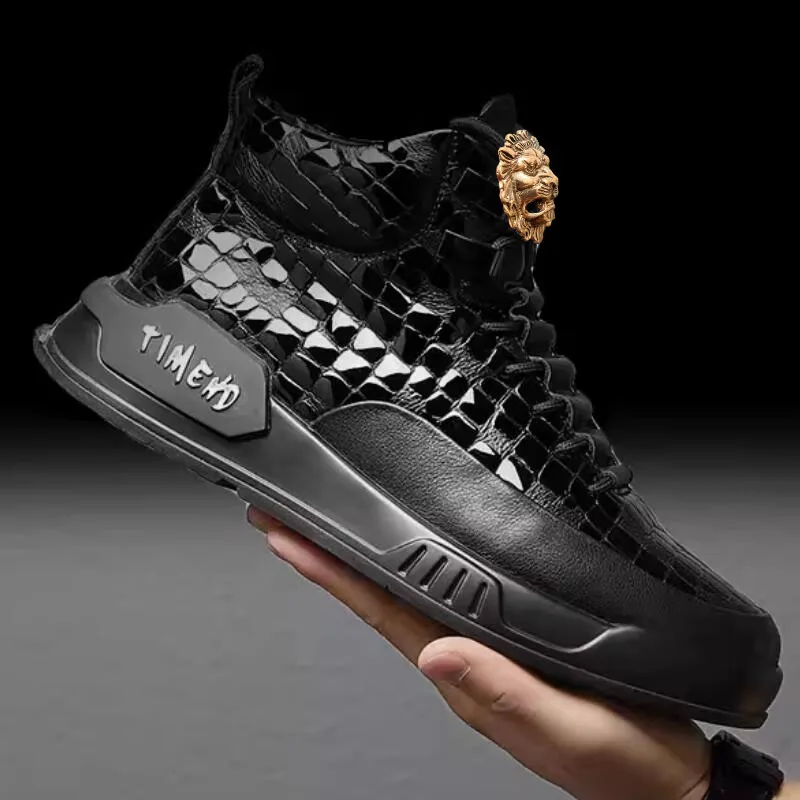 

Кожаные повседневные мужские ботинки - зимние утепленные высокие ботинки - короткие ботинки - высококачественные повседневные модные ковбойские ботинки 2