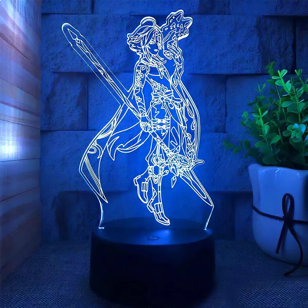 

Genshin Xiao 3D Touch LED Night Light for Game Room Decor the Boys Girls Birthday Gift