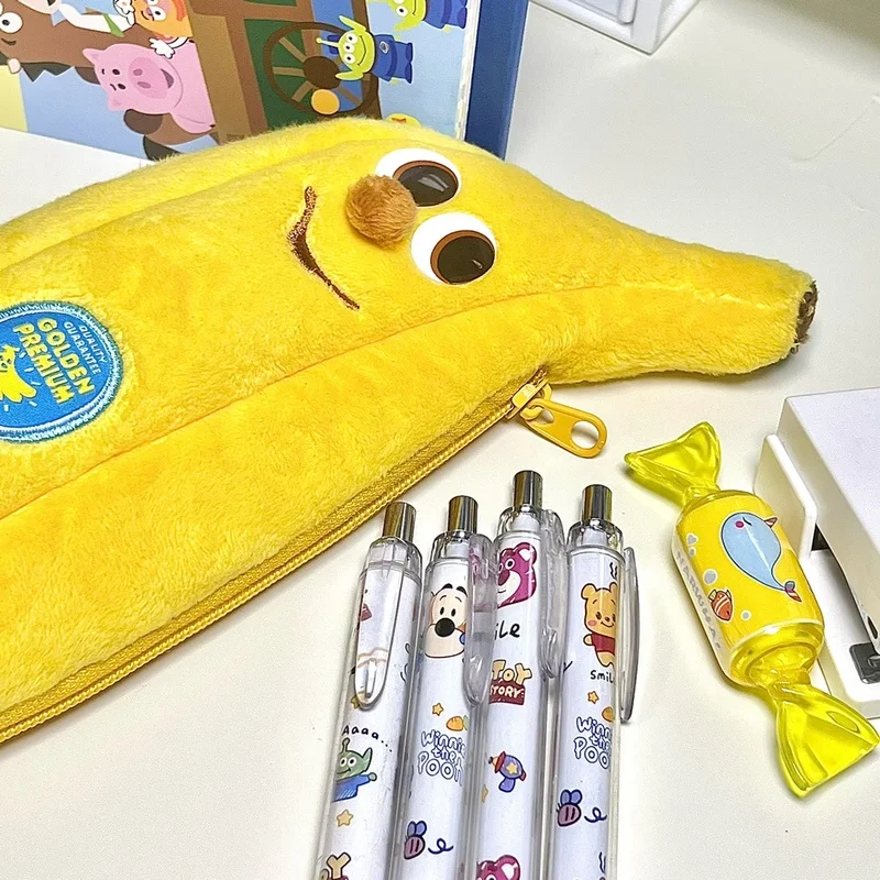 Cute Cartoon Banana Pencil Case, Plush Storage Bag, Makeup Bag, Creative And Humorous Gift, Stationery Bag For School