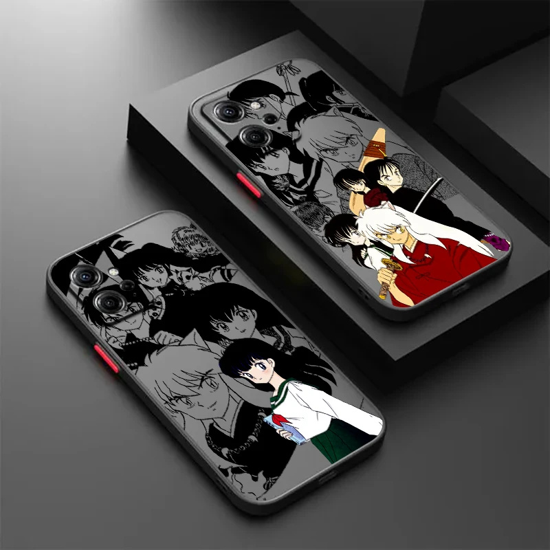 Inuyasha Anime Movie Comic Frosted Translucent For Redmi Note 13R 13 12 12S 12T 11 11T 11E 10 Pro Plus 5G Soft Phone Case