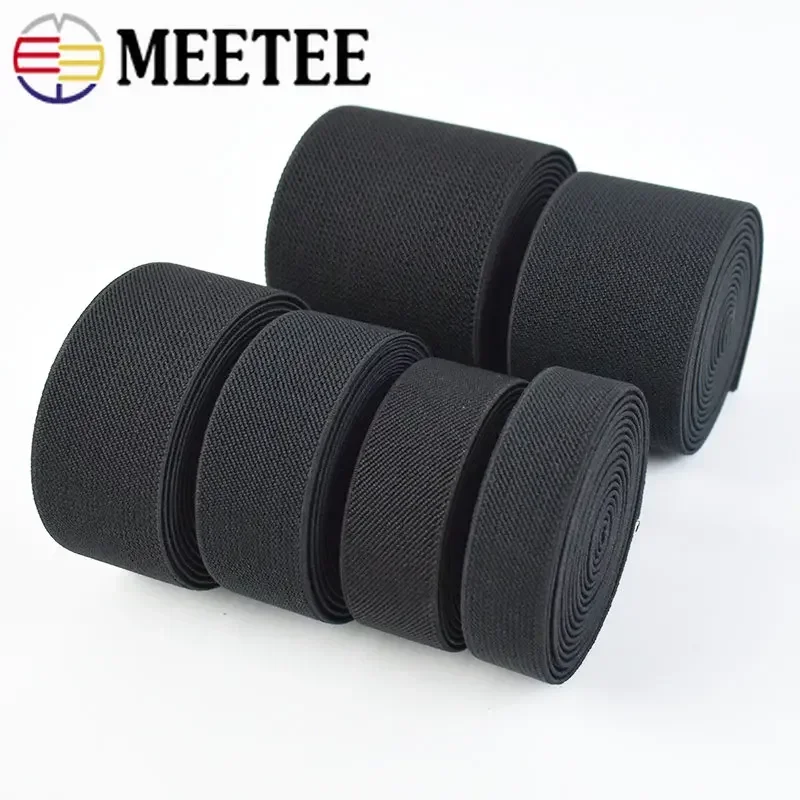 1-5Meters 20-70mm Black Elastic Band for Sewing Skirt Waist Band Underwear Bra Rubber Tapes Ribbons DIY Garments Accessories