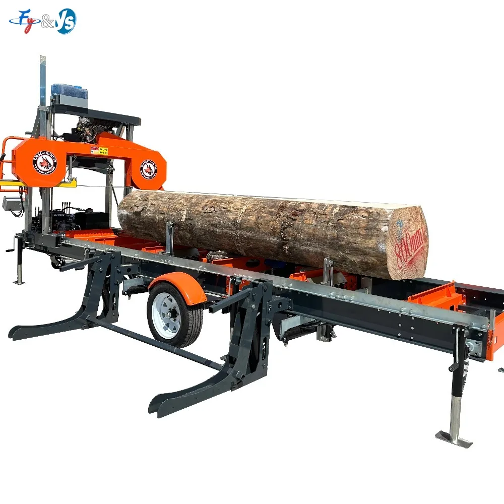 Woodworking Wood Machinery, 36'' Portable Saw Mill for Large Logs with Lift & Splitting System Wood Wood Cutting