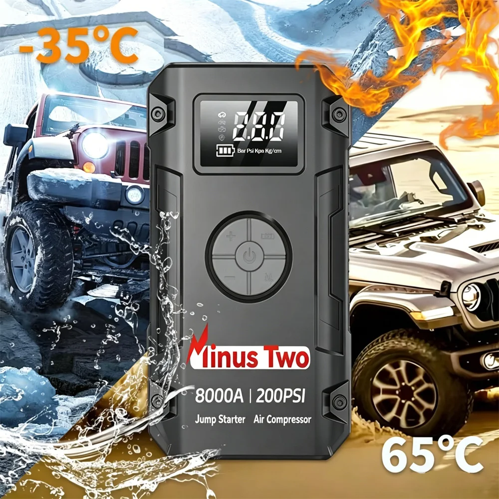 All-in-One Car Jump Starter, Portable Emergency Battery Booster & Backup Power Supply for SUV Truck Vehicle