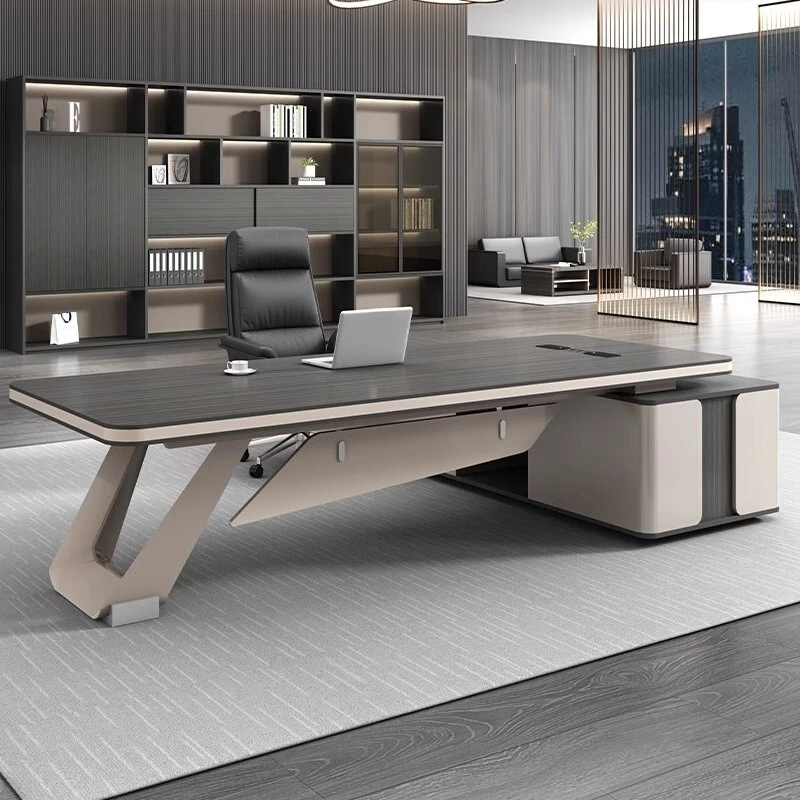 

SGF light luxury boss desk simple modern class desk table and chair combination