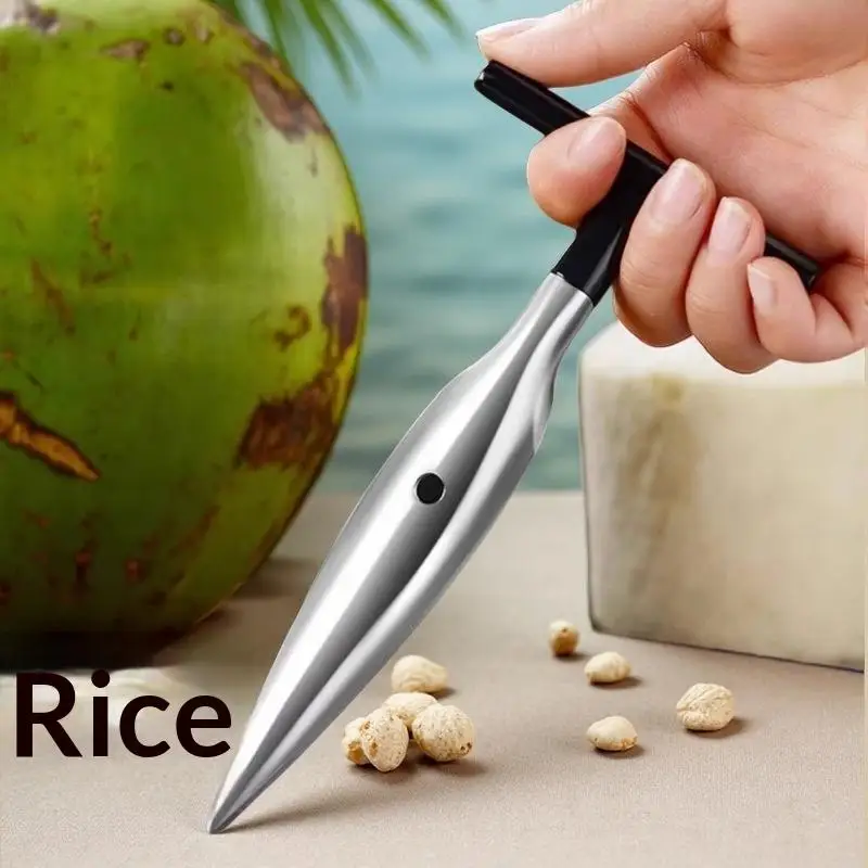 1Pc Stainless Steel Coconut Opener Tool T Shaped Puncher For Coconuts Easy Safe Drilling.