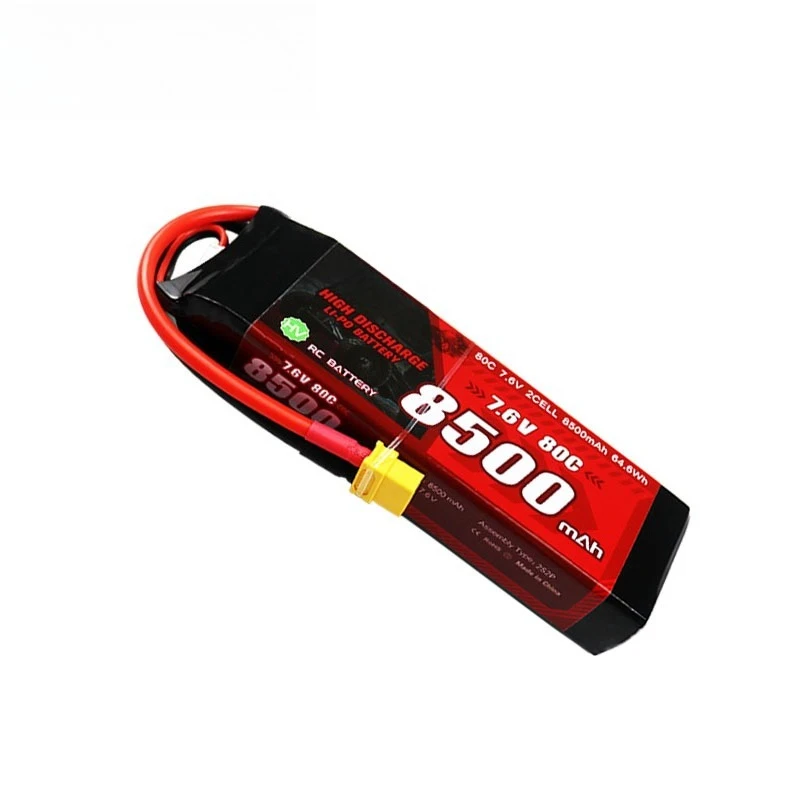 8500mAh 80C 7.6V/2S Rechargeable Batteries For Model Cars RC Battery