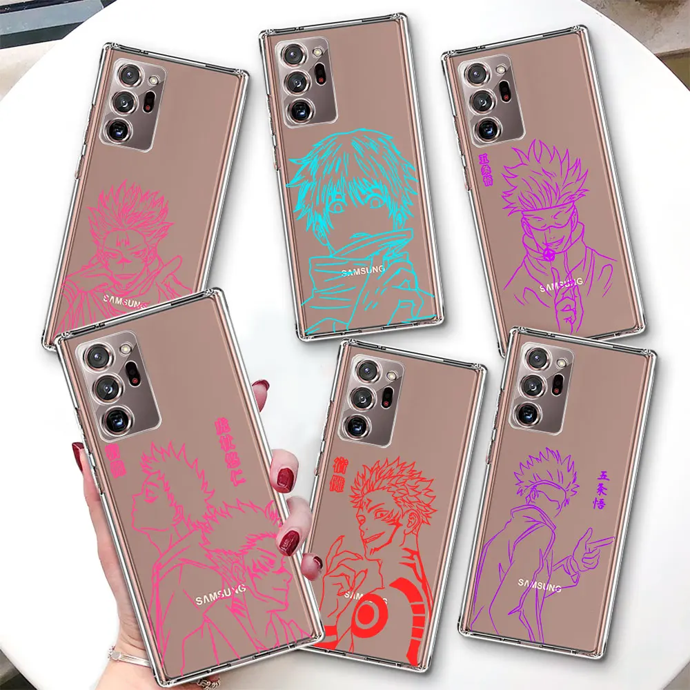 

Чехол Gojo Satoru Jujutsu Kaisen для Samsung Galaxy Note 10 Plus 20, прозрачный противоударный чехол из ТПУ для телефона M33 M02 M11 M12