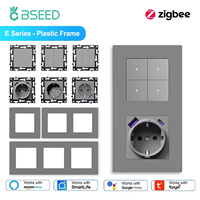 BSEED Zigbee Smart Light Switches Wall Shuter Dimmer Button Switches EU/FR USB Type-c Sockets DIY Modules Only Plastic Frames