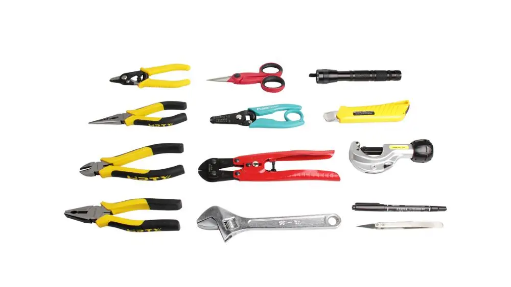 NSK-08C Fiber Optic Stripping Jointing Cutting Fusion Splice Set Optical Fiber Cable Construction Tool Kit