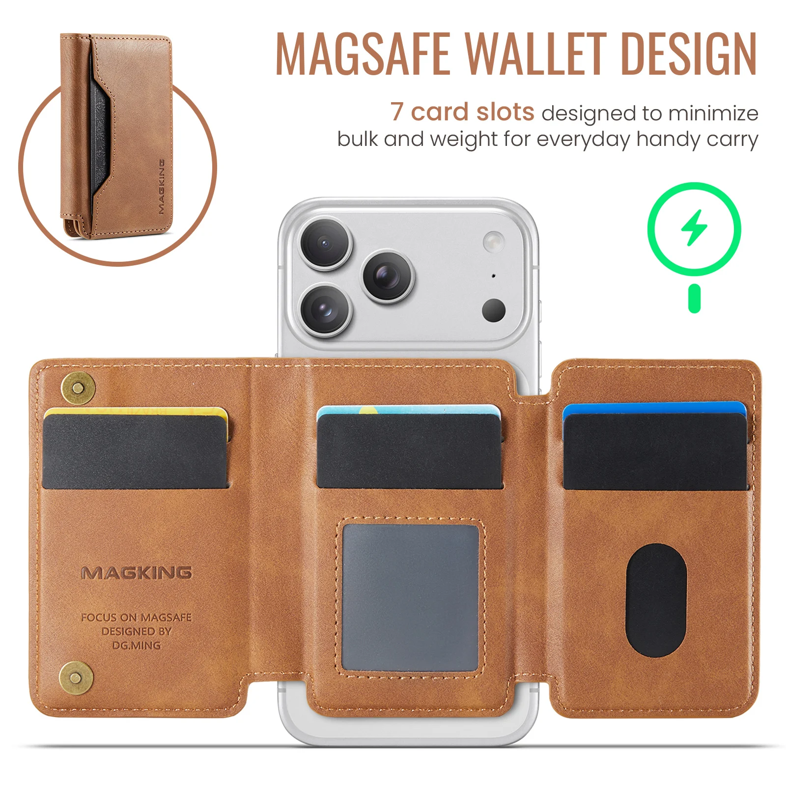 MagSafe Wallet RFID Blocking Magnetic Card Holder