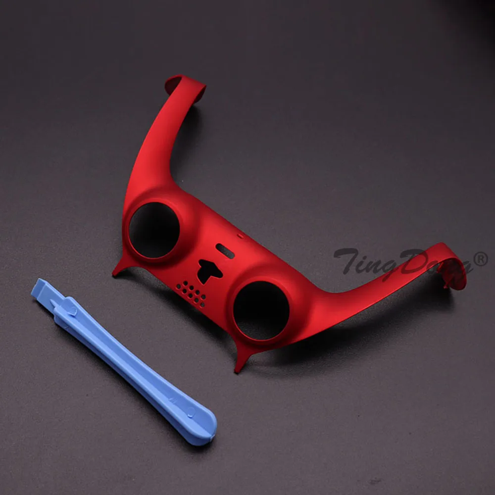 Chroom/matte gamepad handvat decoratieve strip voor PS5 controller joystick handvat shell cover met koevoet