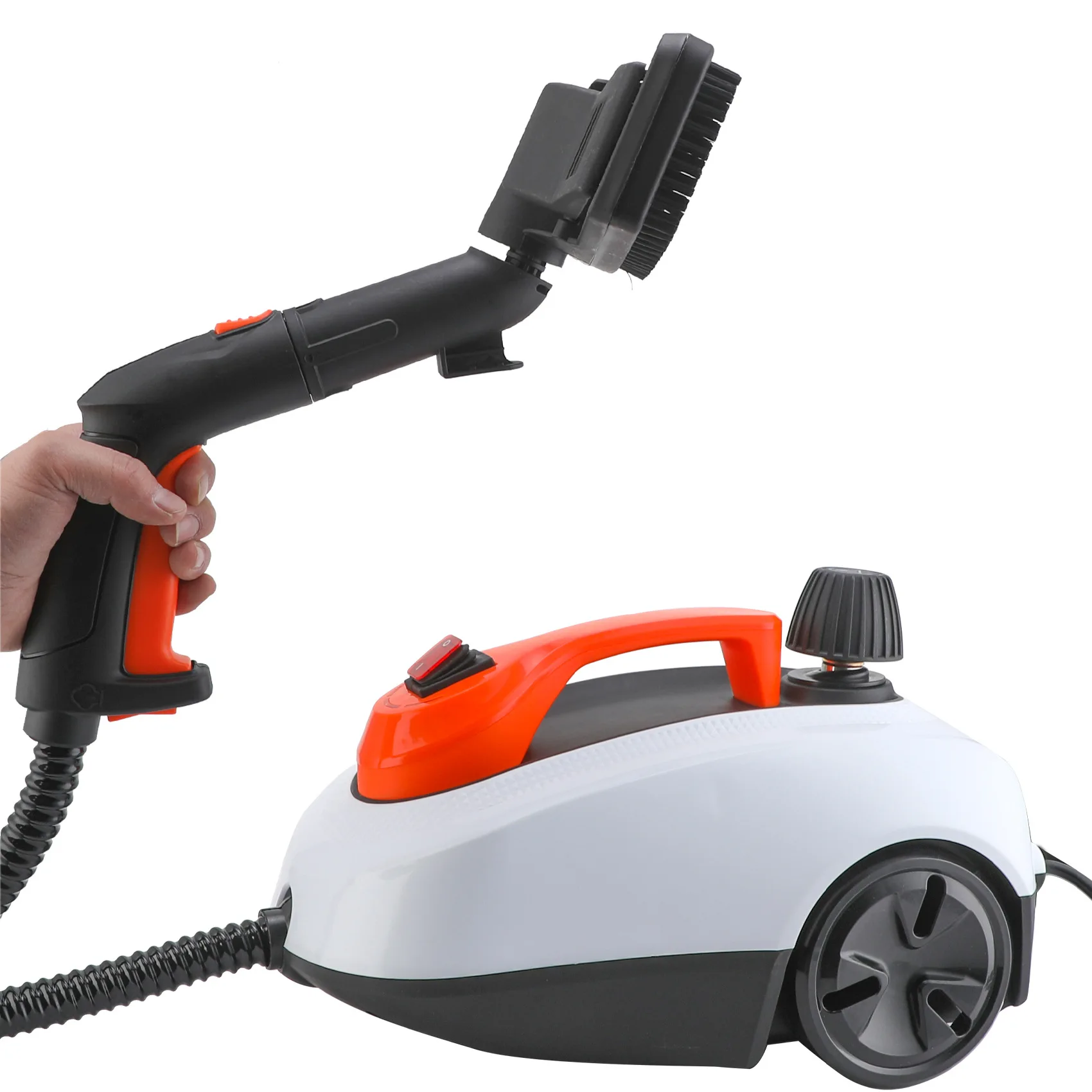 2025年最新デザイン 110V/220V 1800W 高圧ヘビーデューティーキャニスター式スチームクリーナー 家庭用フロア清掃・キッチン用