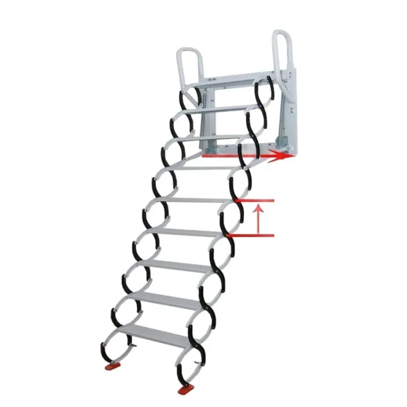 Folding lift household electric automatic loft telescopic staircase wall-mounted duplex ladder indoor and outdoor