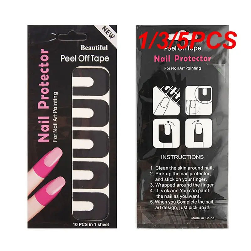 1/3/5PCS Nail Protector Easy To Remove 18*9*1cm Mess-free Nail Art Anti-overflow Mess-free Application Trending Nail Polish