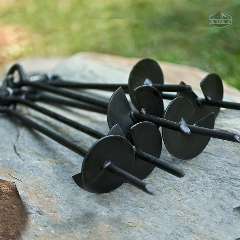 6 Piece Anchor Kit Canopy Steel Anchors with Rope Outdoor Shelter Security Heavy Duty Support System