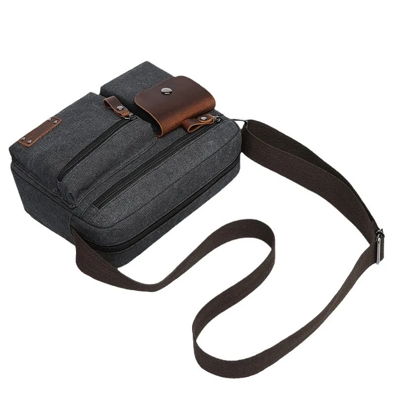 

Men's Canvas Crossbody Bag Travel Messenger Sling Shoulder Bags Business Briefcase Wallet Trends Handbag Hiking Flap Schoolbag