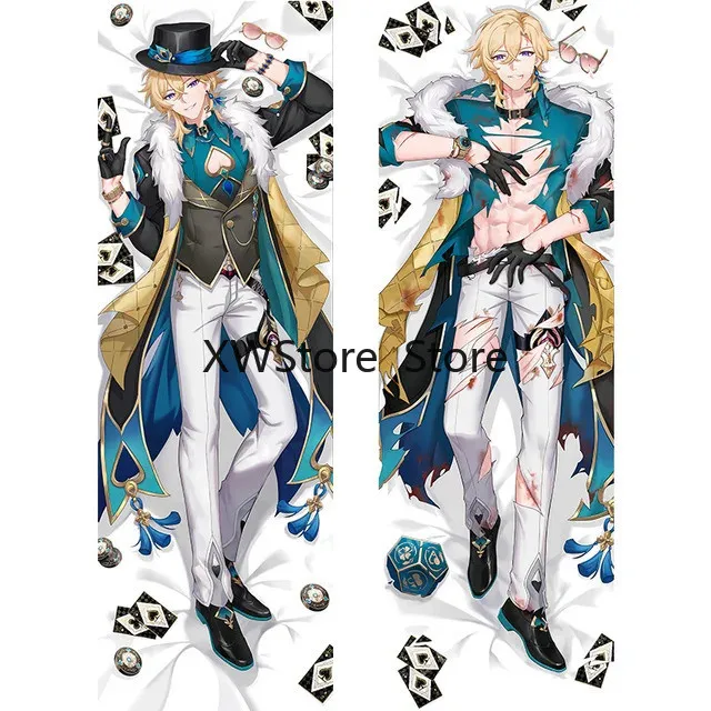 New Style Honkai Star Rail Aventurine Dakimakura Double Sided Printed Anime Cosplay Accessories Customized Soft Throw Pillowcase