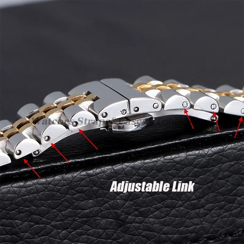 12/13/14/16/17/18/19/20/21/22mm Solid Stainless Steel Watch Band Strap for Rolex Flat Curved Ends Bracelet Men Women Replacement image 5