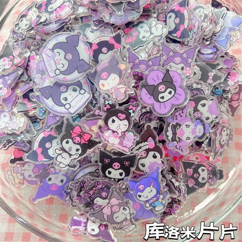 30pcs Random Kuromi Acrylic Patch DIY Bag Jewelry Crafts Accessories For Keychain Brooch Phone Case Anime 2cm Ornament