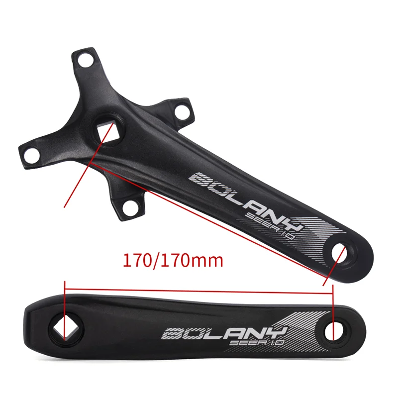 Bolany 104BCD Crankset square connecting rods Aluminum Alloy 170mm 34/36T Single Chainring Crank for 7/8/9/10/11/12S MTB Bike