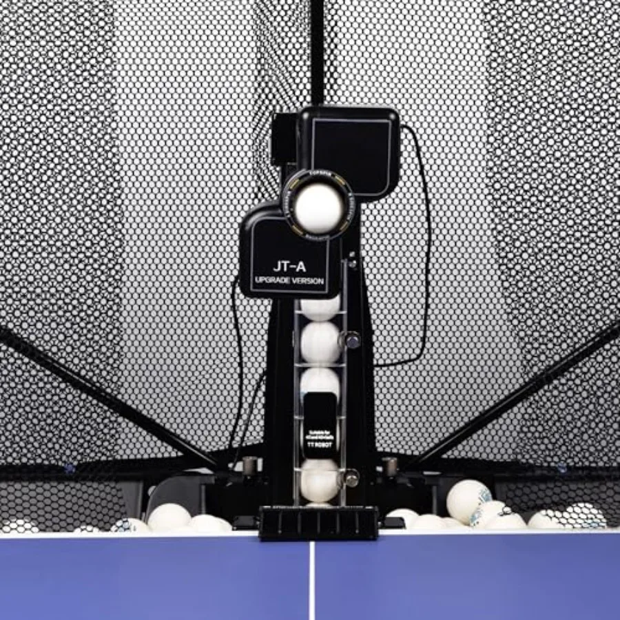 

Ping Pong Machine with Net Table Tennis Robot JT-A with Intercepted Net for Training Suitable Ping Pong Table Come with 100 Bal