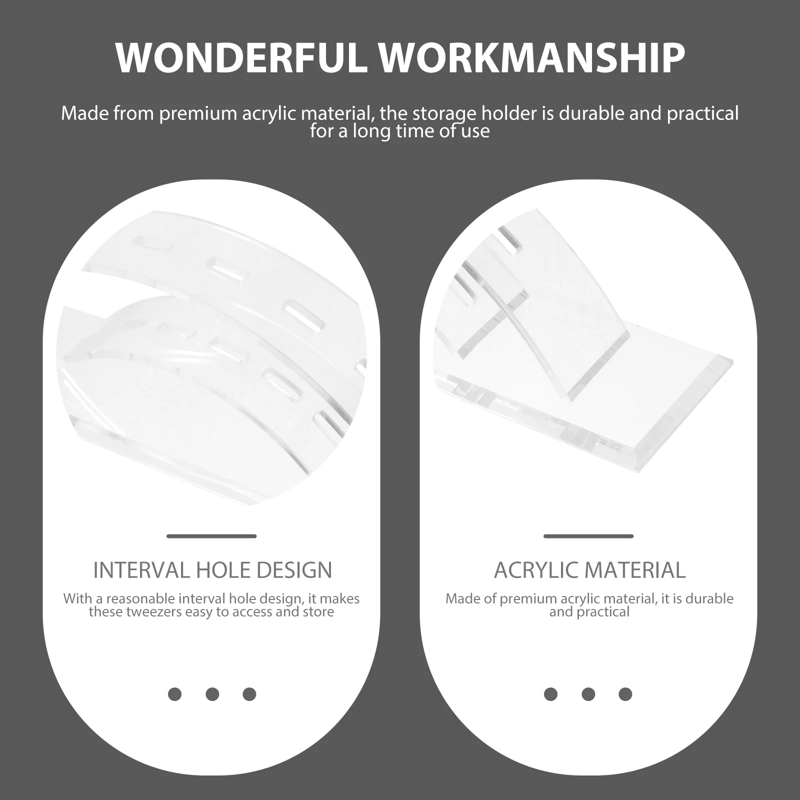 Tweezers Rack Acrylic Display Holder for Eyelashes Makeup Tools Storage Professional Nail Salon Practical Space Saving