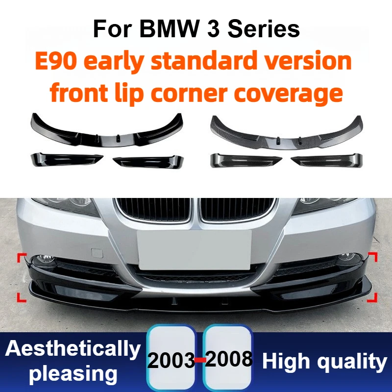 

For BMW 3 Series E90 E91 320i325i 2005-2008 Front Splitter Lip Spoiler Canard Bumper Body Kit Carbon Fiber Exterior Modification