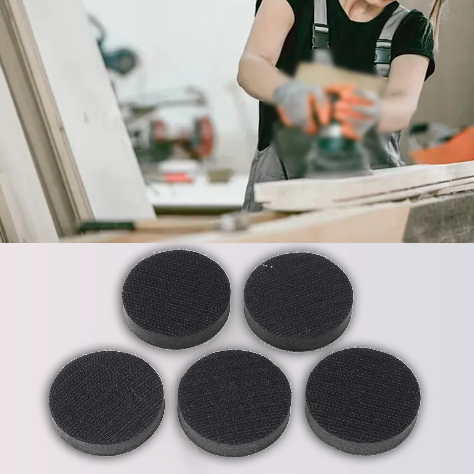 5pcs 50/75mm Soft Density Interface Pad Sponge Cushion Buffer Backing Pads Hook /Loop Sander Discs Backing Mat Abrasive Tool