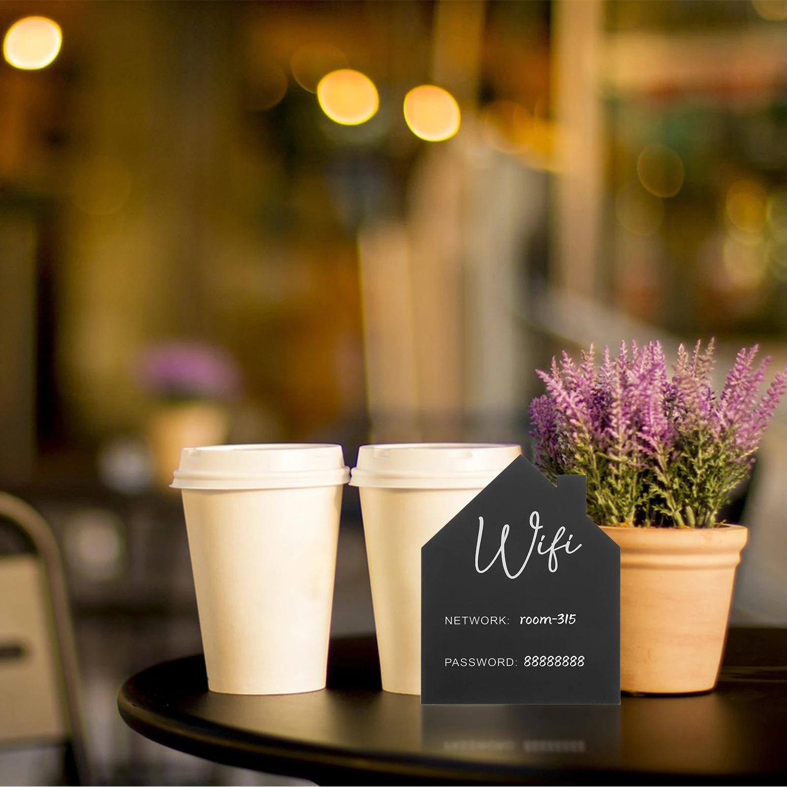 

Acrylic WiFi Password Display Sign Elegant Design WiFi Password Sign for Home Office Hotel Wireless Network Reminder