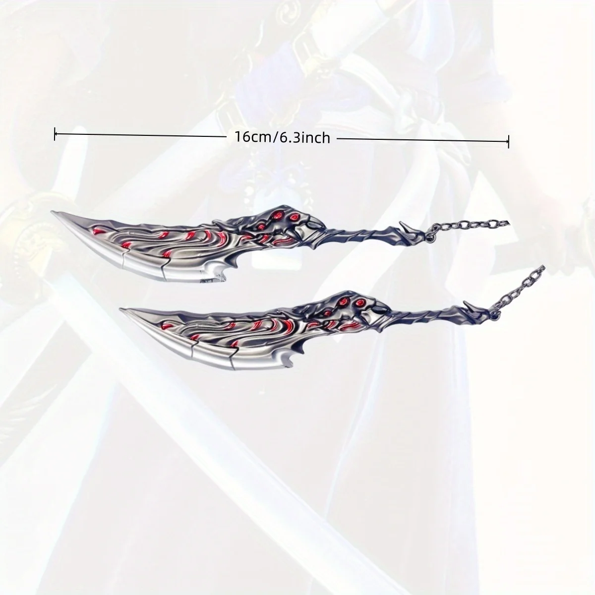 6,3 zoll Valorant Flamme Metall Katana Schwert Original Samurai Säbel Ninja Messer Japanischen Katana Säbel Cosplay Zubehör Prop Spielzeug