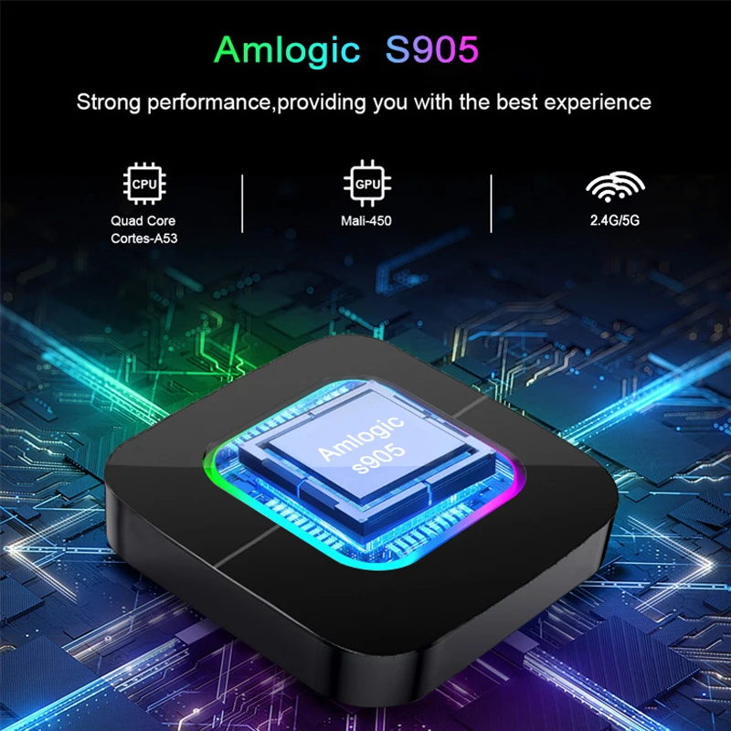 صندوق التلفزيون الذكي Amlogic S905 رباعي النواة ARM Cortex-A53 BT 4.1 Dual Wifi 4G 5G HD 4K D9 مشغل الوسائط الصغير Set Top Box Android