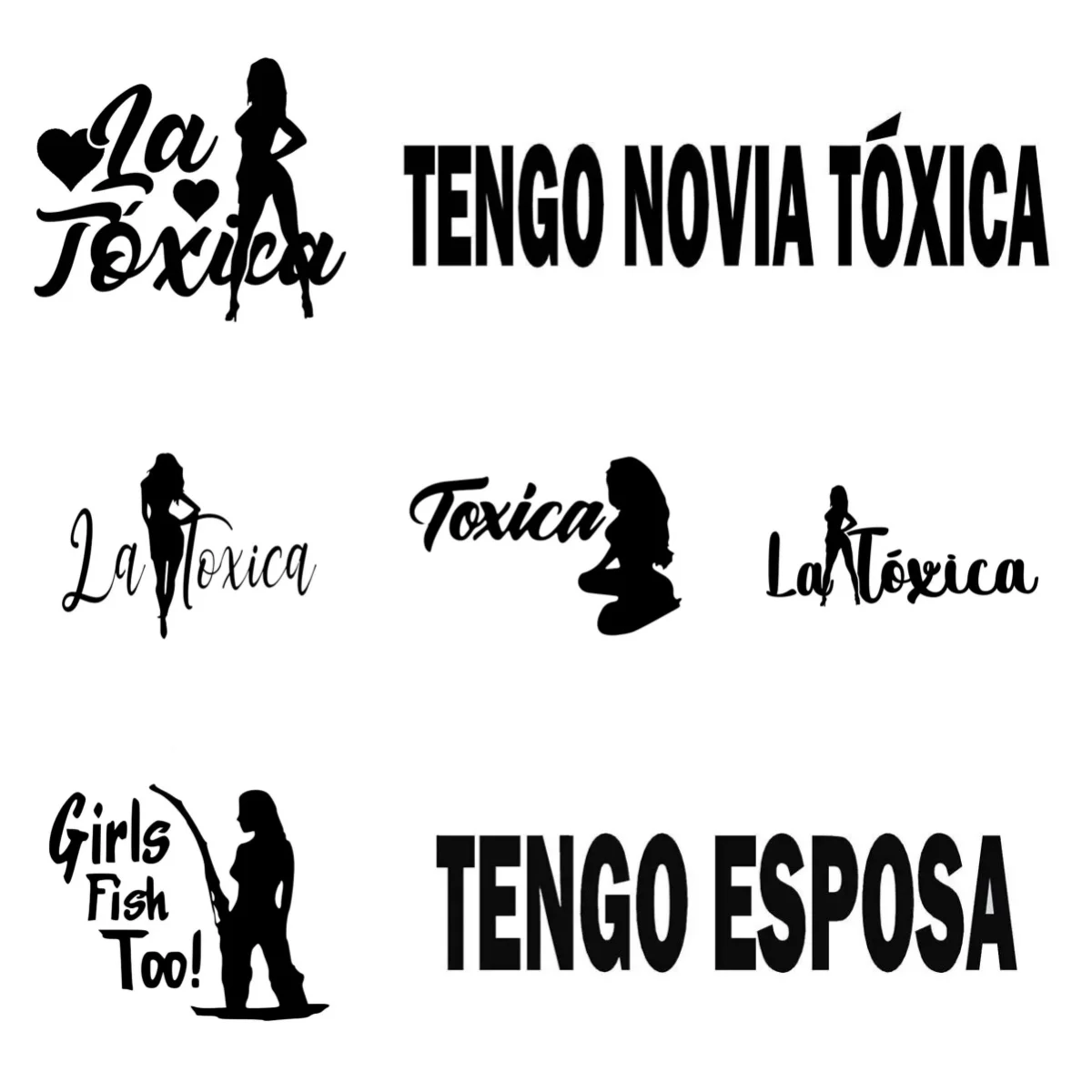 

LA TOXICA Fish Girl Car Sticker Occlusion Scratch Vinyl Decal Waterproof Windows Refrigerator Motorcycle Car Accessories