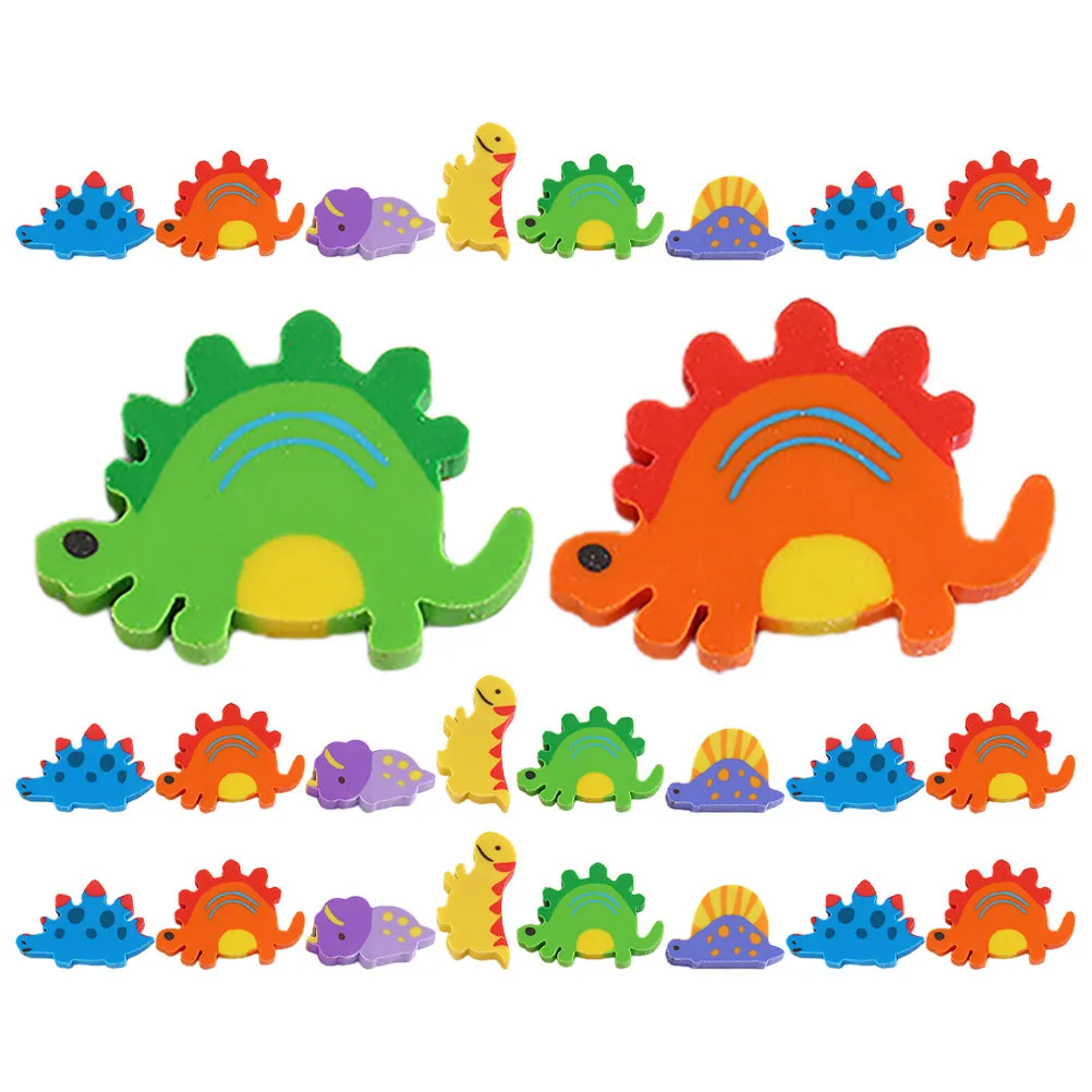 120 قطعة محايات الديناصور الكرتونية على شكل حيوان صغير للطلاب القرطاسية السائبة اللوازم المدرسية محايات الزخرفية