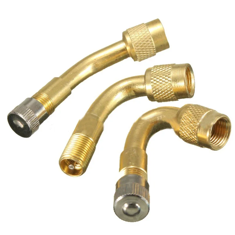 Car Motorcycle Tire Valve Extension Rod Inflatable Tube Brass 45/90/135 Degree valve Rod Inflatable Nozzle Auto Moto Accessories