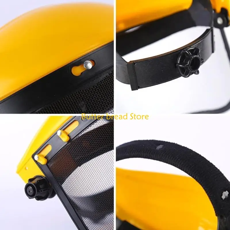 W89C Face Shield voor slijpen en landschapsarchitectuur Clear Visors Face Guard Impact Resistant Protective Safety Helmet Hat
