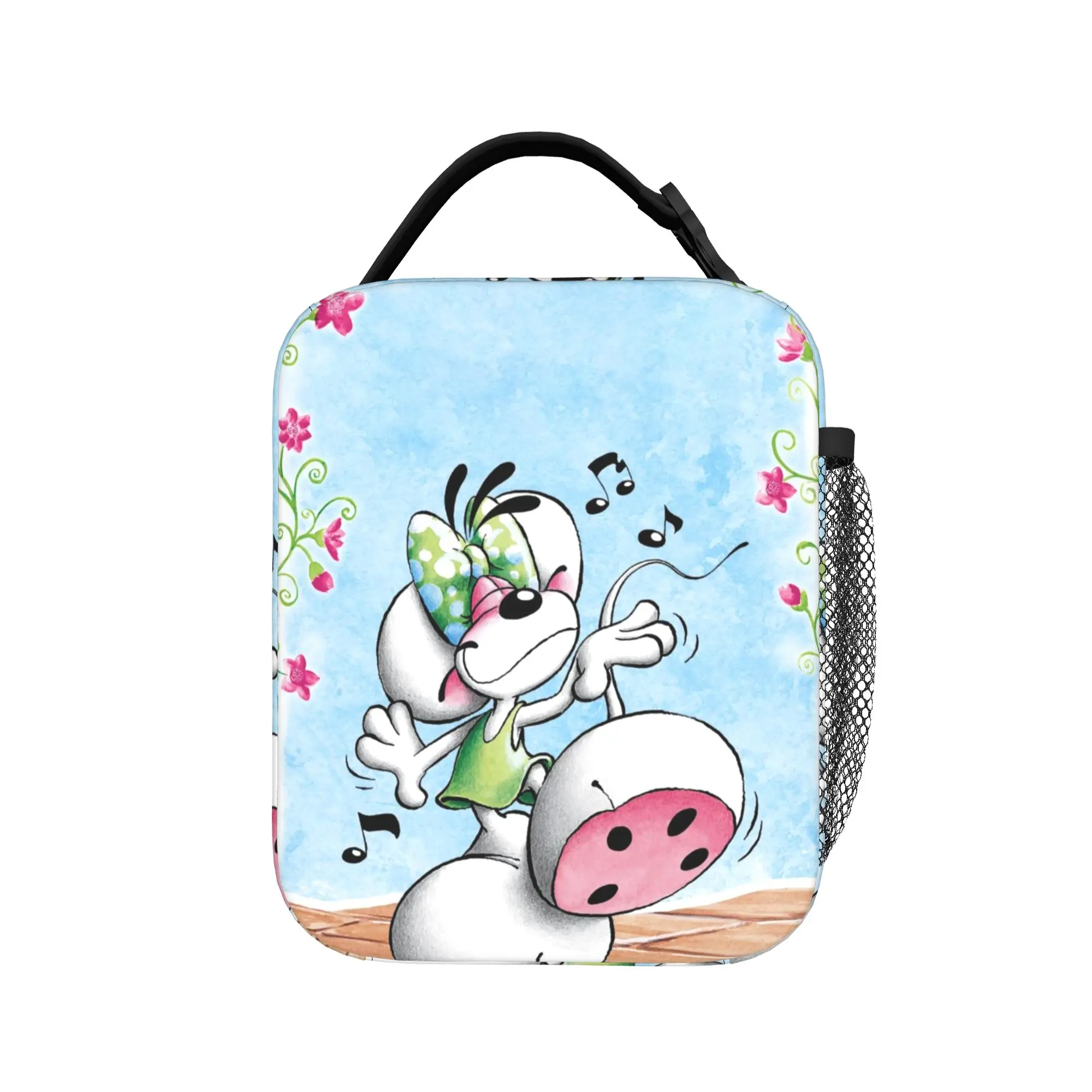 Diddl and Diddlina   Lunch Bag  Funny Lunch Box For Adult Picnic Portable Cooler Bag Oxford Custom Thermal Tote Handbags