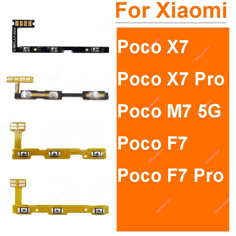 

Power Audio SideKey Flex Ribbon For Xiaomi Poco X7 M7 F7 Pro 5G Power Volume Flex Ribbon Cell Phone Replacement Parts
