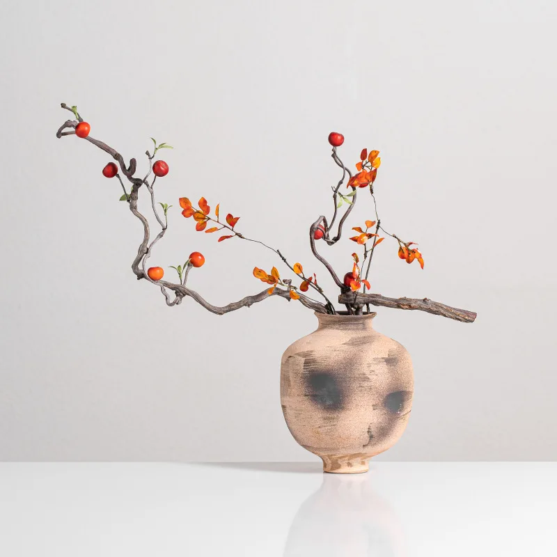 

Yibeizi high-end retro wabi wind art hotel homestay decoration overall floral desktop display ornament