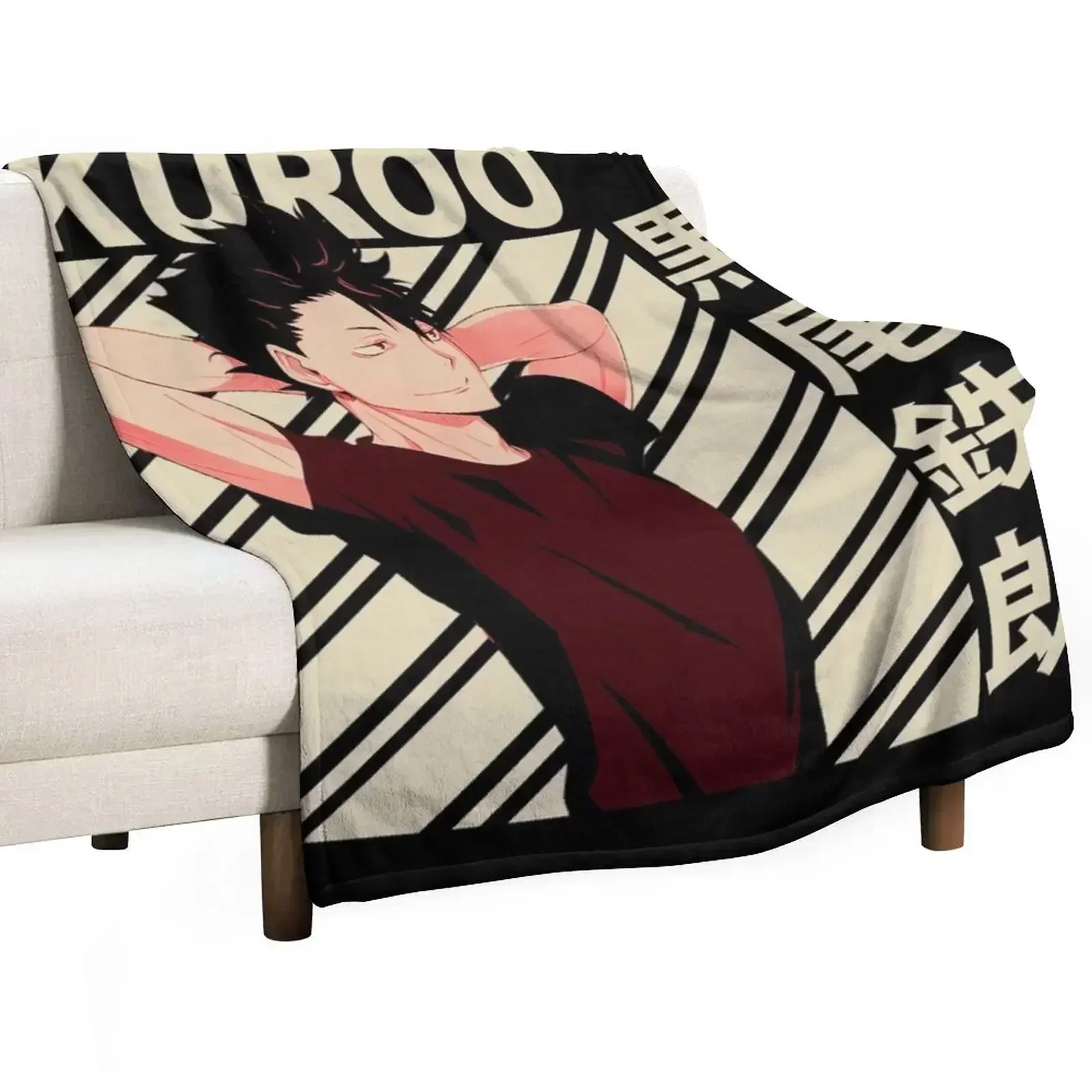 

Kuroo tetsurou - Vintage Art Throw Blanket Polar Camping for sofa Stuffeds Blankets