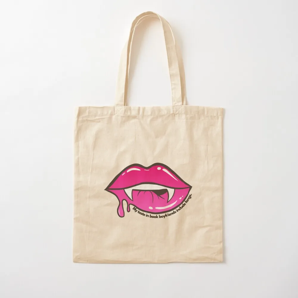 

Vampire, Fangs, Book Boyfriends, Paranormal Romance Tote Bag Eco bag shopper bags for women Canvas Tote Bag