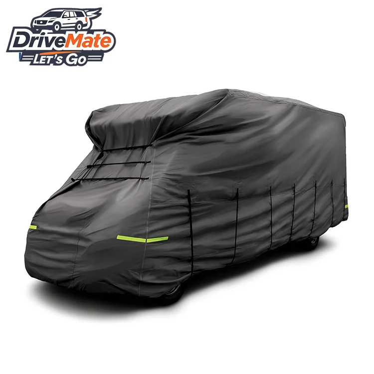 

HOMFUL Travel Trailer Motorhome Cover Extra Thick Upgraded 4 Layers Camper Cover Windproof Waterproof Rip Stop RV Covers