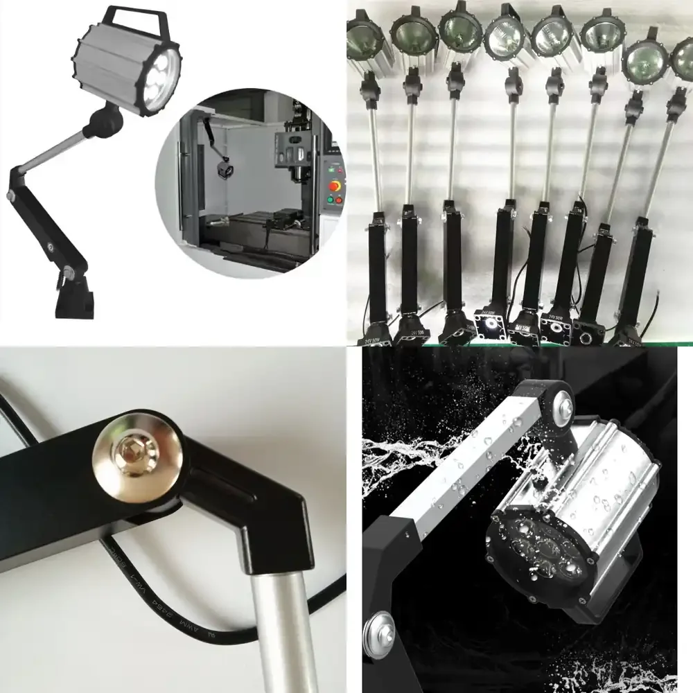 

Waterproof and oil-resistant light-emitting diode machine tool working lamp, with flexible long arm, for use in CNC machine